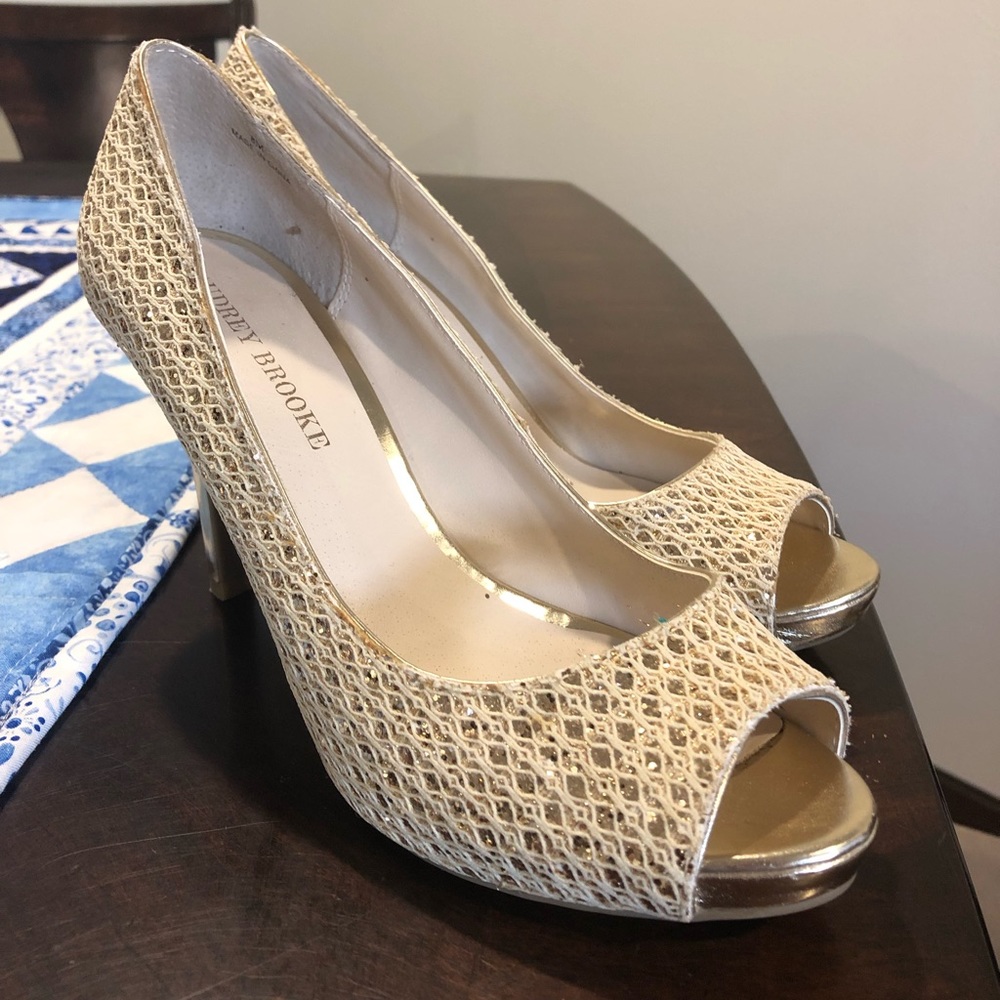Audrey Bookes Gold heels